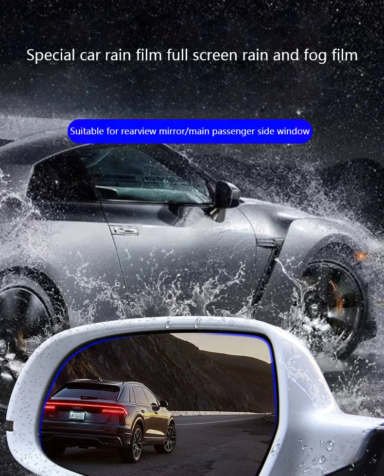 ClearVision™ | Film Protecteur de Rétroviseur Anti-Pluie & Anti-Buée