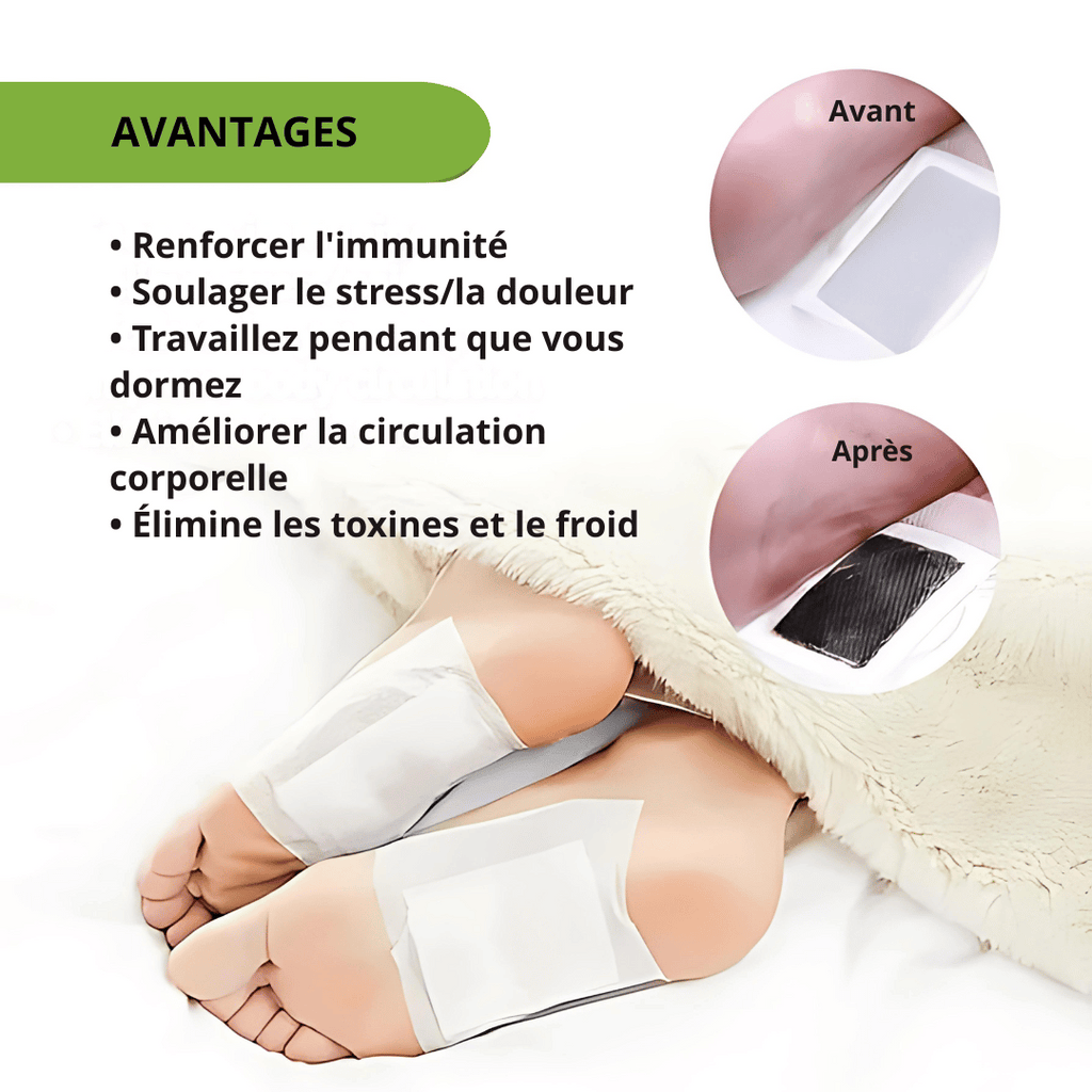 Nouvel Patch Détox Pieds Kinoki™| Éliminez les Toxines Pendant Votre Sommeil