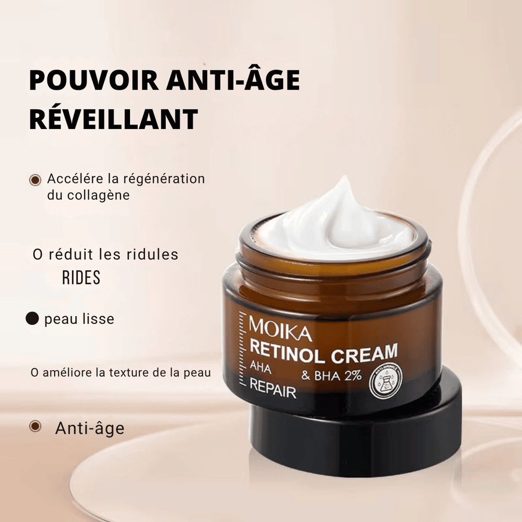 MOIKA Retinol Cream | La crème qui répare et rajeunit visiblement ta peau KAMOTEK