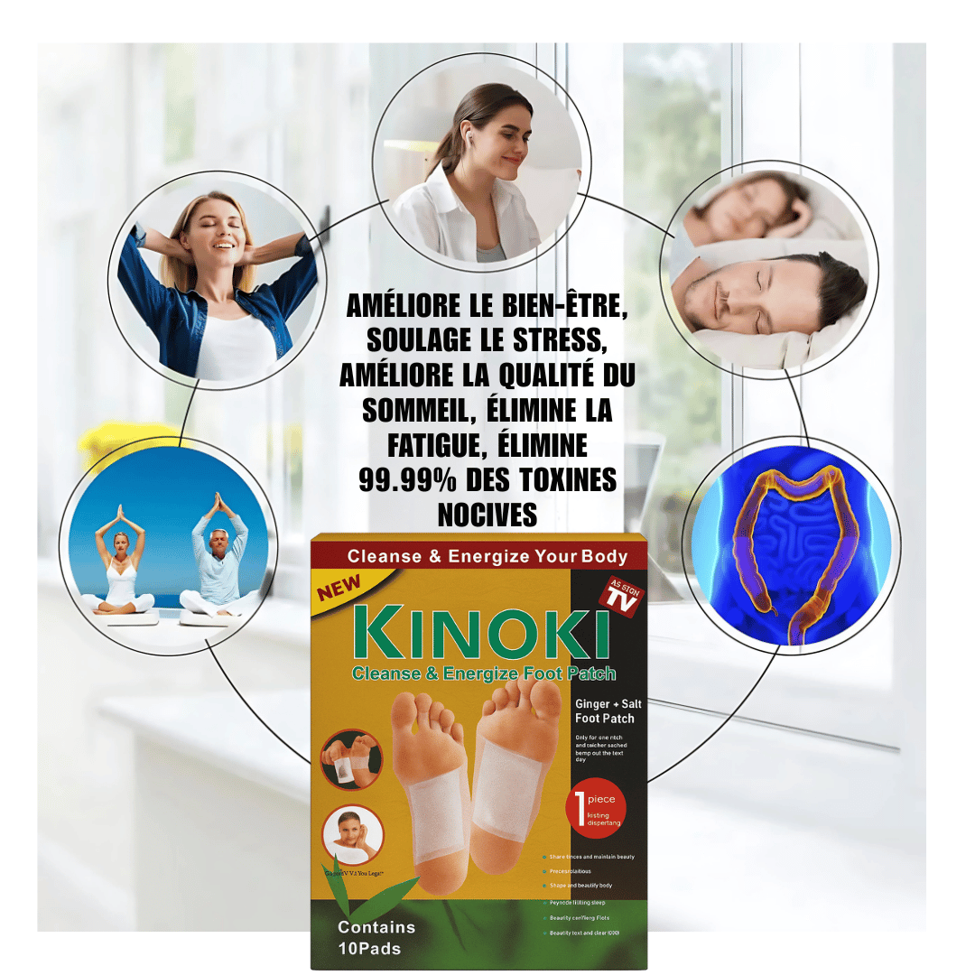 Nouvel Patch Détox Pieds Kinoki™| Éliminez les Toxines Pendant Votre Sommeil